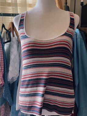 Madewell Striped Ribbed Tank Top Size S